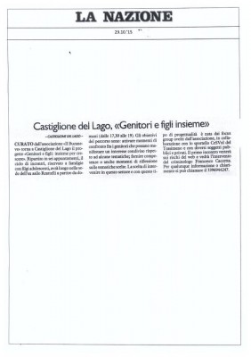 giornale La Nazione di oggi 29 ottobre 2015